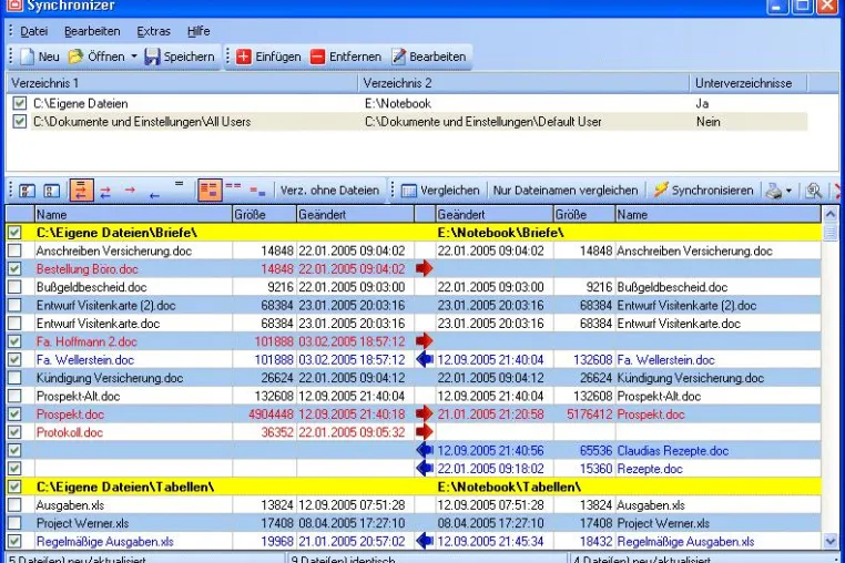 Synchronizer 6.00 - Dateien komfortabel synchronisieren und sichern Bild: Synchronizer 6.00 - Dateien komfortabel synchronisieren und sichern