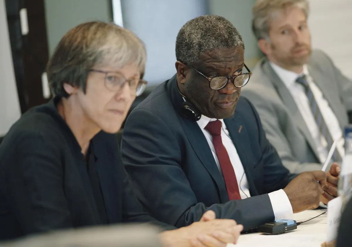 Friedensnobelpreisträger Dr. Denis Mukwege mit Difäm-Direktorin Dr. Gisela Schneider