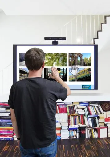 Mit Microsoft® Kinect Bildschirmpräsentationen durch Handbewegungen und Gesten berührungslos steuern Bild: Mit Microsoft® Kinect Bildschirmpräsentationen durch Handbewegungen und Gesten berührungslos steuern