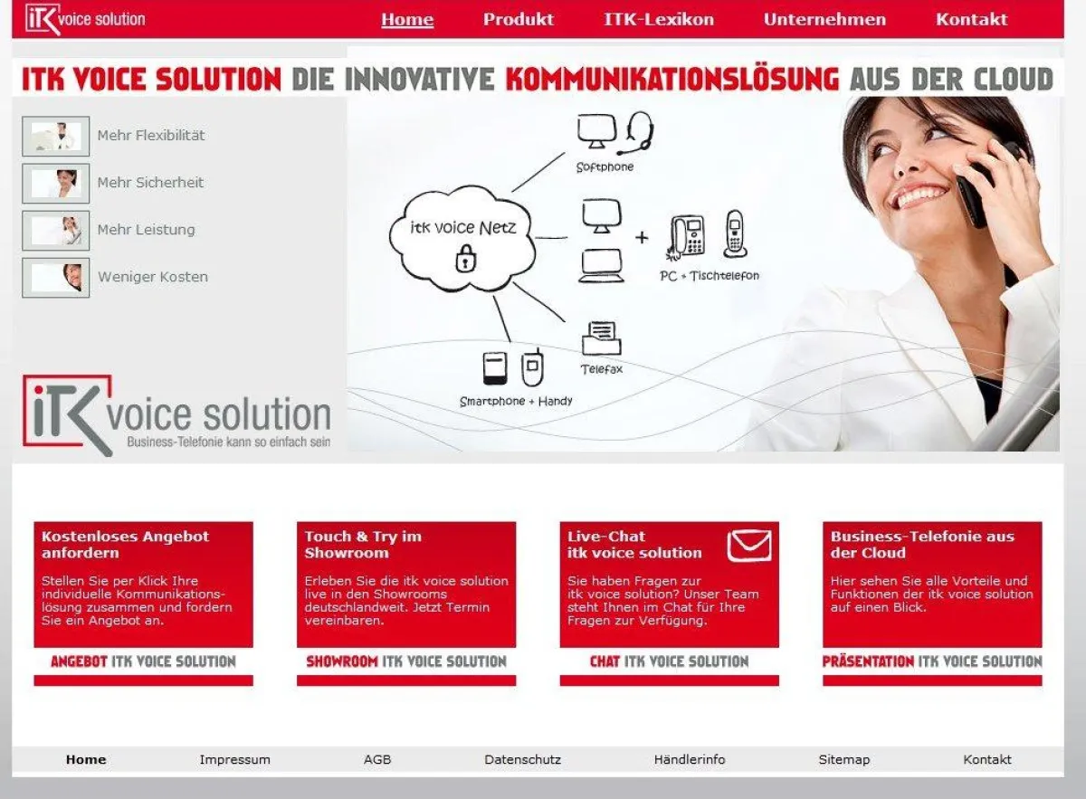 Neues Gesicht für die Homepage der itk voice solution Seite