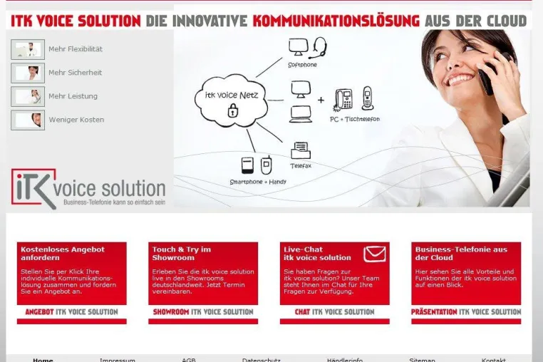 Bild: Starker Auftritt: Neue Webpräsenz für Cloud-Kommunikationslösung itk voice solution