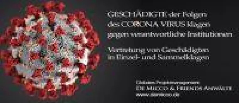 Bild: Sammelklage von Corona-Geschädigten gegen verantwortliche Institutionen