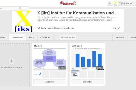 Bild: Service in Bildern – Das X [iks] jetzt auch auf Pinterest