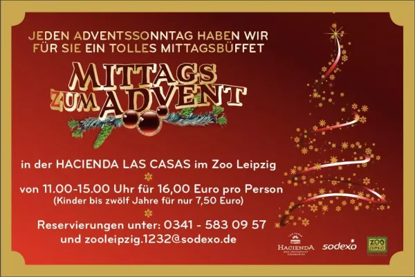 Advent im Zoo: Winterliches Mittagsbüffet in der Hacienda Las Casas Bild: Advent im Zoo: Winterliches Mittagsbüffet in der Hacienda Las Casas