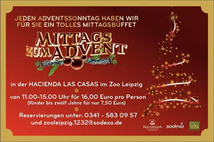 Bild: Advent im Zoo: Winterliches Mittagsbüffet in der Hacienda Las Casas