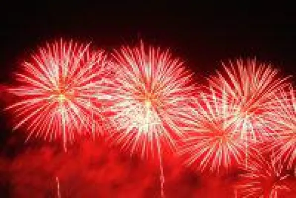 Bild: Ein Feuerwerk zur Abiparty