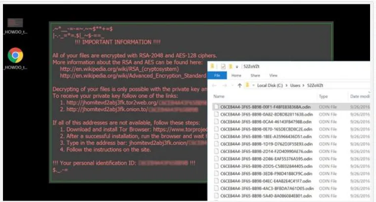 Bild: Der Zepto Virus wird zu Odin Ransomware