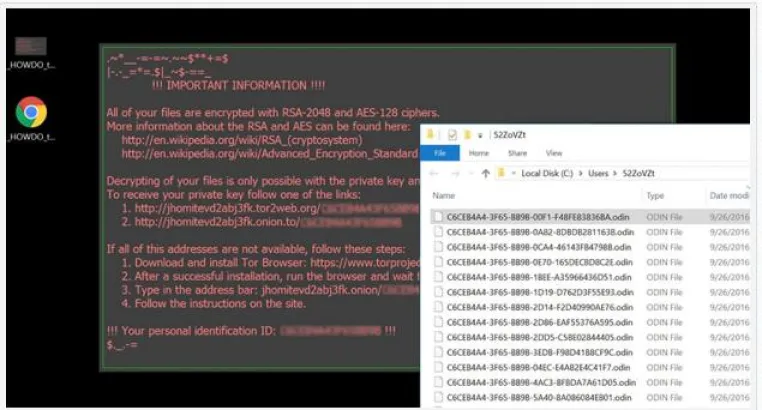Der Zepto Virus wird zu Odin Ransomware Bild: Der Zepto Virus wird zu Odin Ransomware