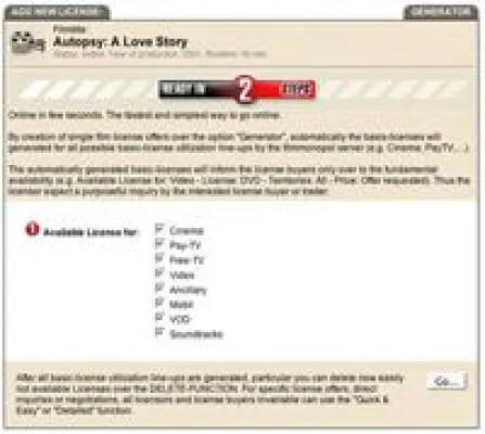 Die Listung und Darstellung international verfügbarer Filmrechte (Filmmessen aktuell...) Bild: Die Listung und Darstellung international verfügbarer Filmrechte (Filmmessen aktuell...)