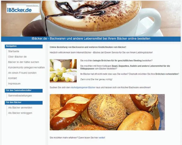 Bild: Der Online-Shop für das Bäckerhandwerk