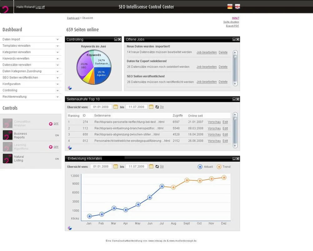 SEO Intellisense Control Center