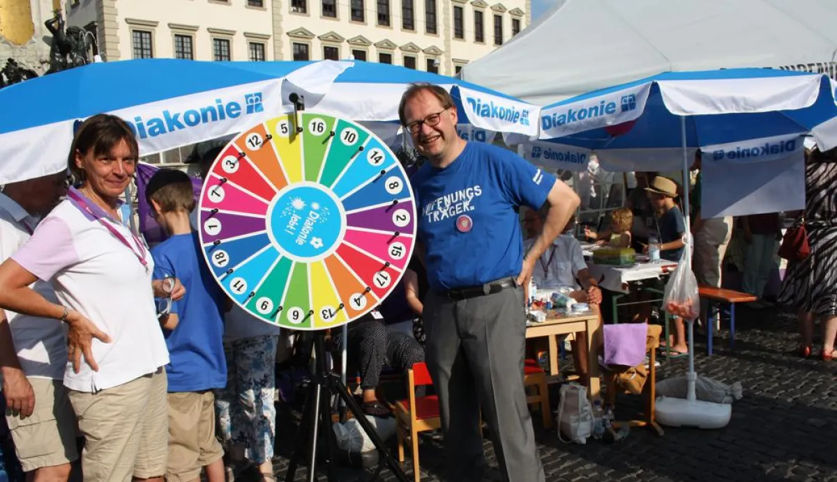 Das Diakonische Werk Augsburg präsentiert sich beim Fest der Freiheit.
