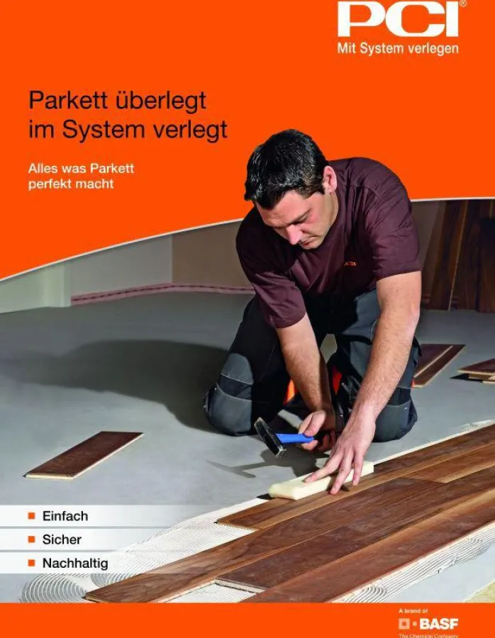 Das neue Nachschlagewerk der PCI-Bodentechnik dreht sich rund um das Thema Parkettverlegung.