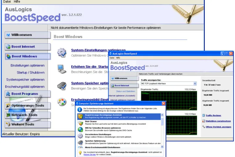 Bild: BoostSpeed 3.2: Optimieren Sie Ihren PC in wenigen Minuten