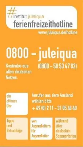 Gewitter vertreibt Kopfläuse - Halbzeit bei der Ferienfreizeithotline 0800-juleiqua Bild: Gewitter vertreibt Kopfläuse - Halbzeit bei der Ferienfreizeithotline 0800-juleiqua