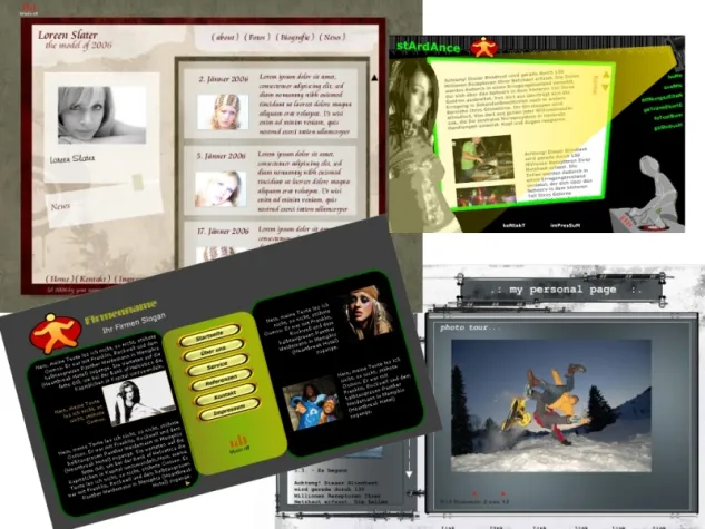 Bild: Flash animierte Homepage von Vorlagen