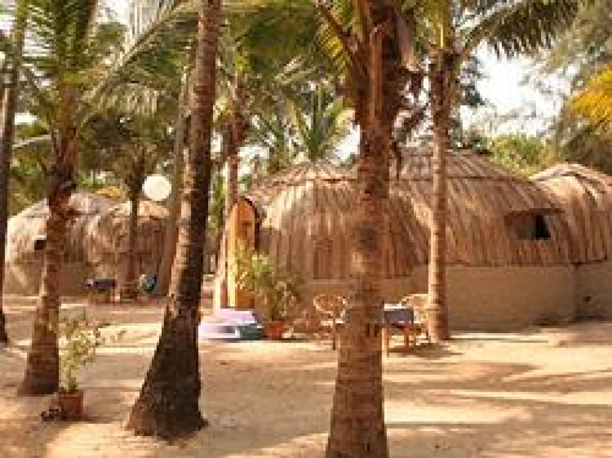 eine der ökologischen Unterkünfte in Goa