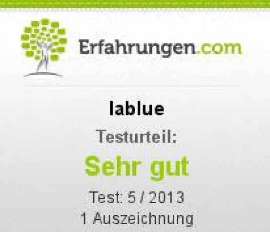 Bild: Erfahrungen.com vergibt Bestnote an Online-Partnersuche lablue.de