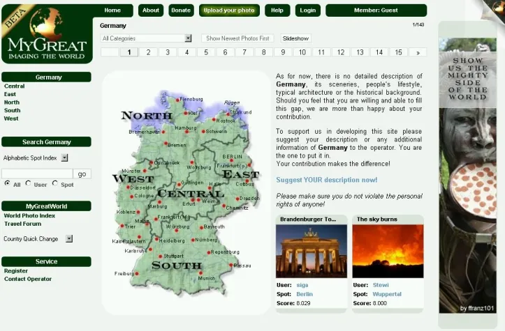 Bild: MyGreatWorld.com startet erste BETA der Spot-bezogenen Foto-Community