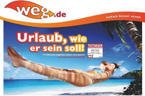 Bild: weg.de startet Frühbucher-Kampagne „Urlaub, wie er sein soll“