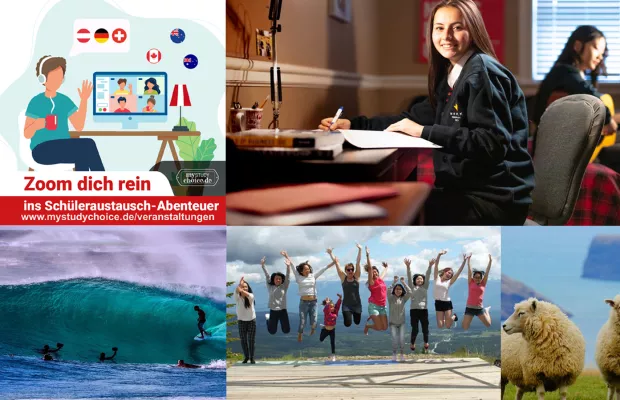 Bild: Live-Chats Auslandsjahr vom 10. bis 14. Mai mit Schulen aus Kanada, Australien und Neuseeland