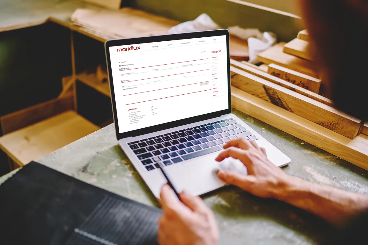Immer mehr Fachpartner von markilux nutzen die digitale Auftragserfassung. (© markilux)