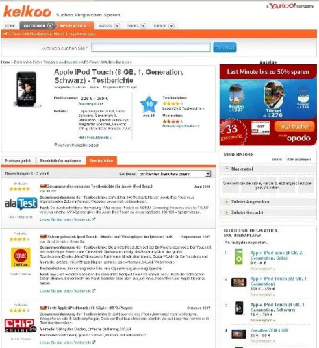 Bild: Wichtigste Produkt-Tester liefern Bewertungen auf Kelkoo.de