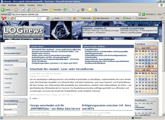 Bild: lognews.de – neues Portal für Logistikbranche ist online
