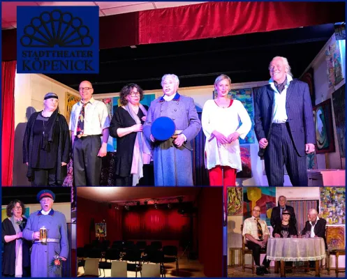 Bild: Das Debüt im Stadttheater Köpenick e.V. mit der 2. Uraufführung „Claire und der Hauptmann“ am 27.04.2018