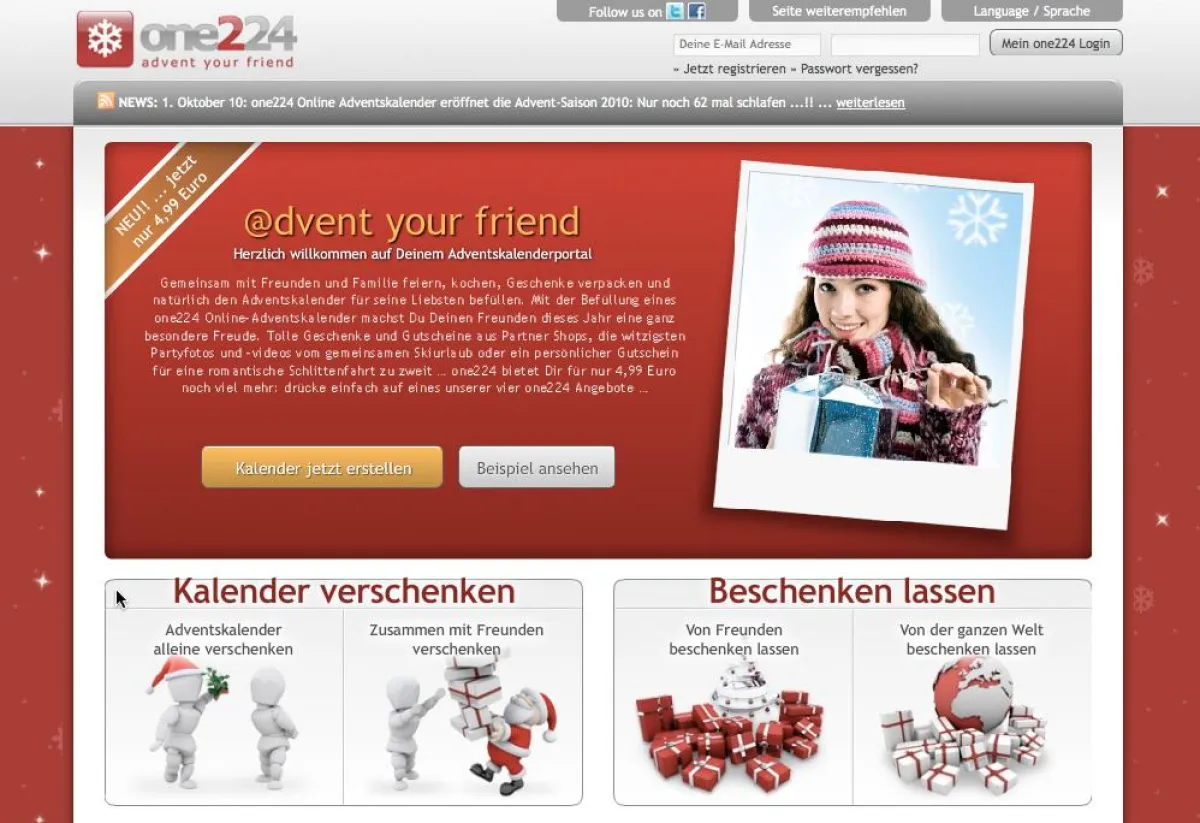 Social @dventing auf www.one224.com