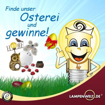 Bild: Das große Oster-Gewinnspiel 2014 auf dem Lampenwelt-Blog – da macht selbst Meister Lampe mit
