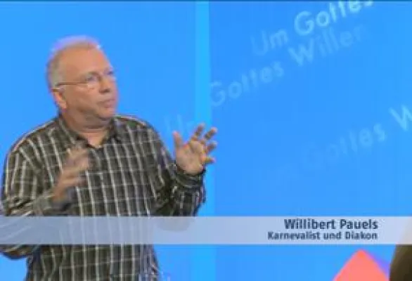 Bild: Bruder Paulus im Gespräch mit Willibald Pauels, Sonntag, 08.11.2009, 8.30 Uhr, N24 Ethik „Um Gottes Willen"