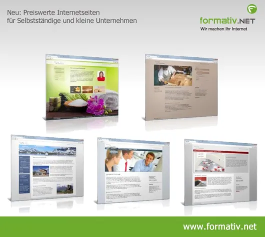 Bild: Webdesign aktuell: Schlanke Internetseiten für kleines Budget