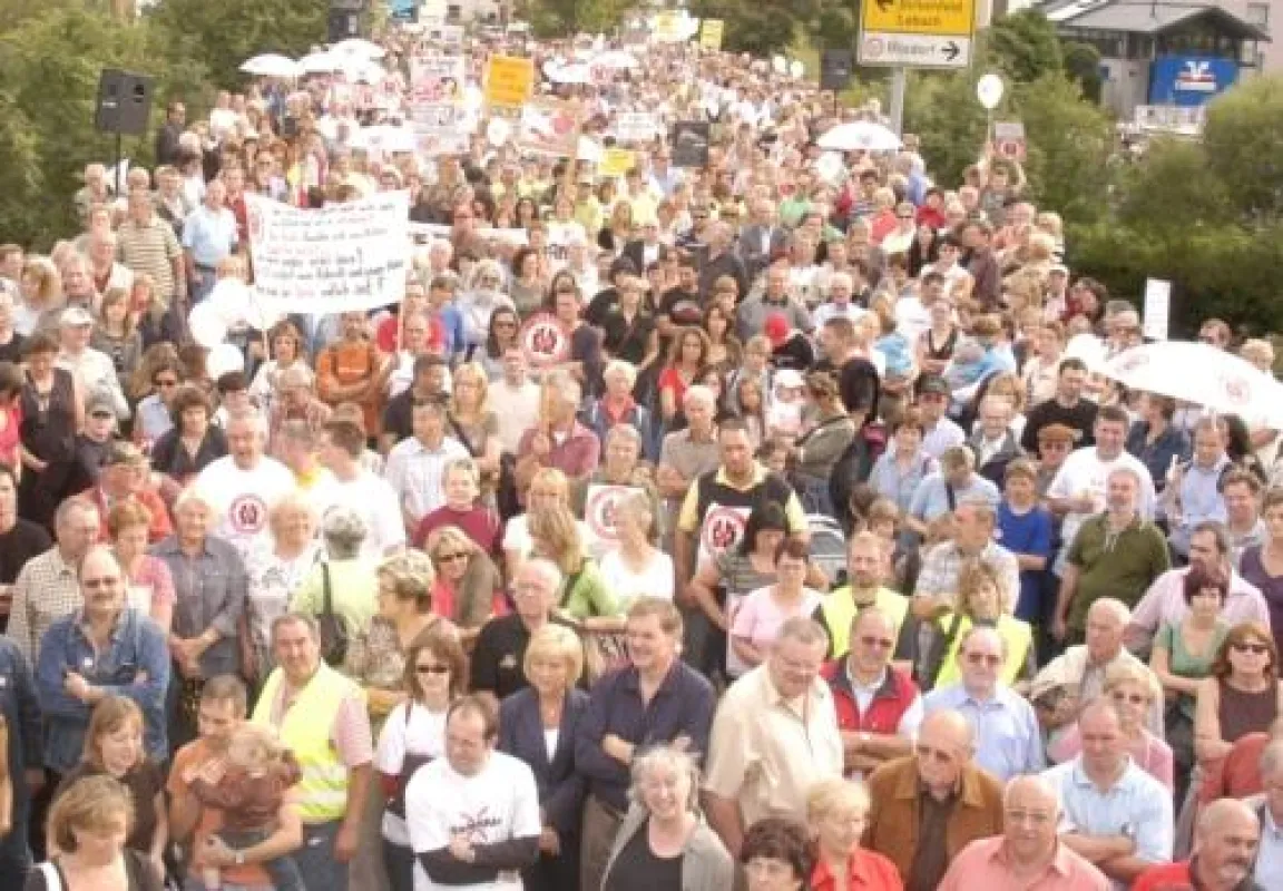 4500 Demonstranten gegen den Bergbau im Saarland