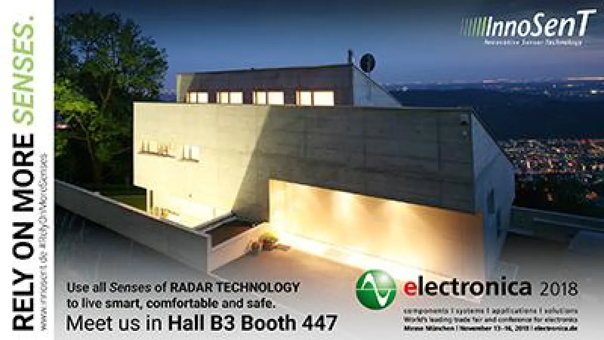 Erfahren Sie mehr über innovative Radartechnologie auf der electronica 2018.