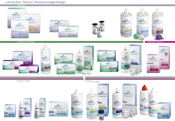 Bild: Lenscare Produkte mit neuem Design
