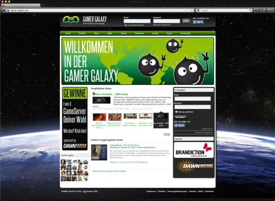 Bild: GAMER-GALAXY.COM - Das neue Social Network nur für Gamer