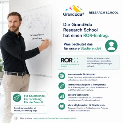 Bild: GrandEdu Research School erhält ROR-Eintrag und stärkt Sichtbarkeit für Studierende und Forschung