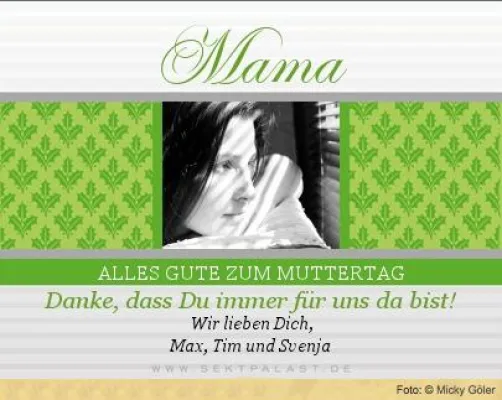 Bild: Zum Muttertag schenken - Personalisierter Sekt mit eigenem Etikett