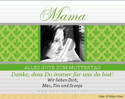 Bild: Zum Muttertag schenken - Personalisierter Sekt mit eigenem Etikett