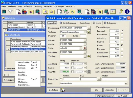 Bild: FeWo24 2.2.0: Ferienwohnungen verwalten