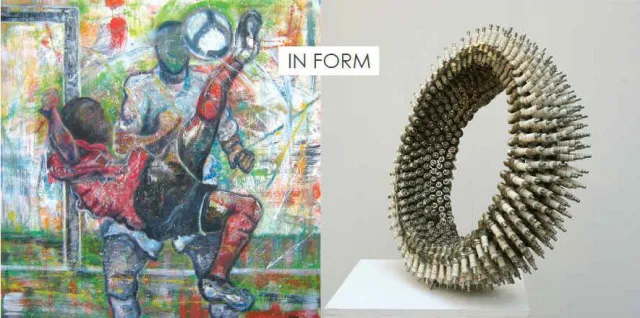 Bild: Vernissage - Kunstausstellung mit Fußballbildern und Objekten