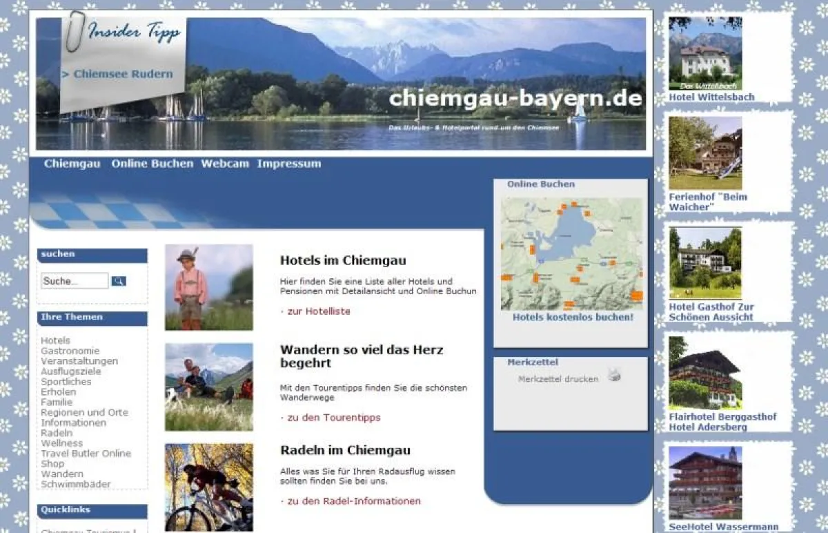 www.chiemgau-bayern.de - Das Hotelportal für den Urlaub am Chiemsee / Chiemgau
