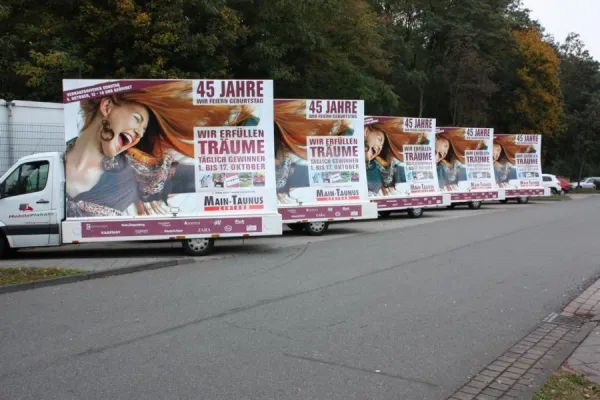 Bild: Main-Taunus-Zentrum setzt erneut auf die Werbewirkung der Mobilen Plakate
