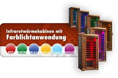 Bild: Farben sorgen für Stimmung in der Infrarot Wärmekabine