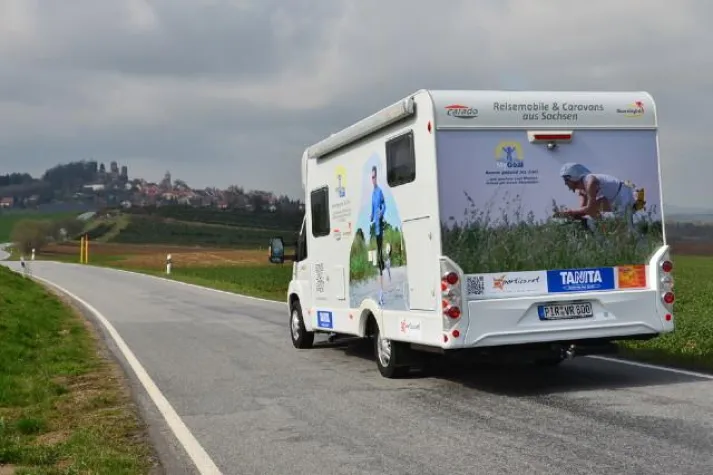 Trainingsplattform MyGoal geht mit sächsischem Reisemobil auf Tour Bild: Trainingsplattform MyGoal geht mit sächsischem Reisemobil auf Tour