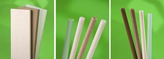 Bild: Herstellung von Platten, Profile, Rohre und Stäbe aus nachwachsenden Rohstoffen