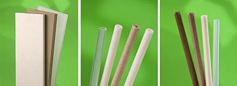 Bild: Herstellung von Platten, Profile, Rohre und Stäbe aus nachwachsenden Rohstoffen