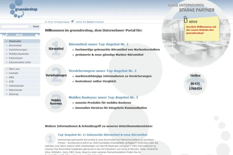 Bild: Der gruendershop-Website Relaunch - Neues Design, verbesserte Navigation, wertvolle Unternehmerinformationen