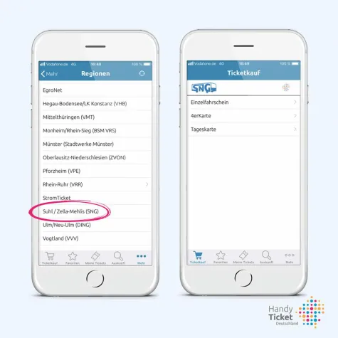 Bild: SNG-Tickets ab sofort über HandyTicket Deutschland verfügbar